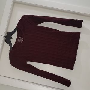 Bella Seamless Burgundy Crew Neck Long Sleeve Shirt